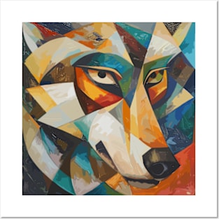 Abstract Wolf Art Posters and Art